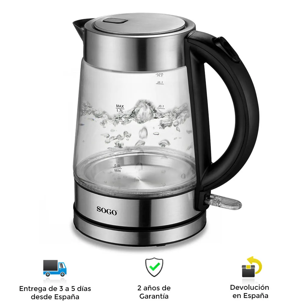 Sogo Water Heater, Stainless Steel, Crystal, Fast, Powerful, Portable