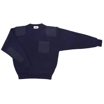 

THICK JERSEY C/PATCHES BLUE CREW NECK T-XXL 100