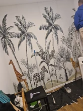 3D Wallpaper Mural Animals Nordic Tropical-Plants Custom Hand-Painted Large