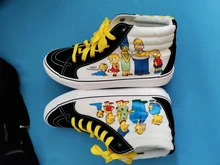 Zapatillas de lona con estampado de dibujos animados para hombre y mujer, zapatos vulcanizados de alta calidad para monopatín, primavera y verano