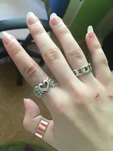 Sindlan-anillo gótico de plata para mujer, Set de 6 uds. De Anillos con diseño de corazón Punk, mariposa, Cupido, joyería femenina