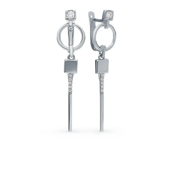 

Silver earrings with cubic zirconia sunlight sample 925