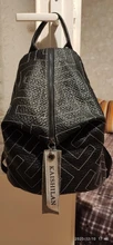 Mochila De Cuero genuino para mujer, morral de piel auténtica, a la moda, combina con todo, bolso de viaje personalizado de gran capacidad para dumplings