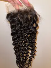 Beauty Forever-extensiones de cabello humano rizado malayo, 4x4, cierre libre/Medio/tres partes, 100%, Remy