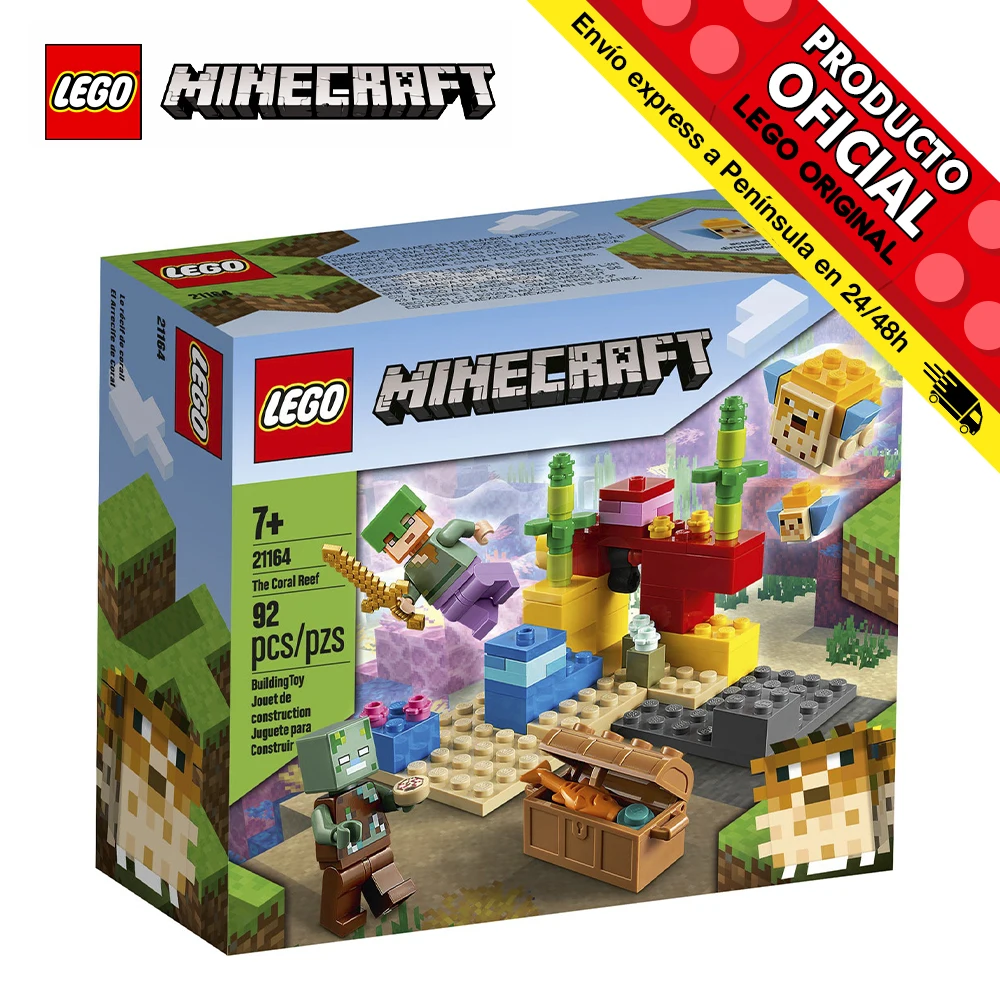 Lego Coral Reef, 21164 Minecraft™toys For Boys, Girls, Figures, Years,  Blocks, Pieces, Original, Official License, Shop, Gift, Bricks, Bricks -  Soft Plastic Blocks - AliExpress