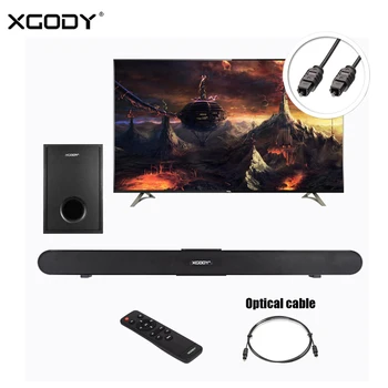 

XGODY Soundbar TV Home Theater with Subwoofer S-XS01 40W Bluetooth 4.0 Sound Bar Wireless Speaker System Aux USB Remote Control