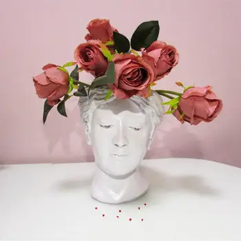 

Кашпо под цветы в виде головы венеры из смолы,для украшения дома,для гостинной,декоративная ваза под цветы