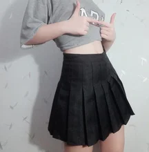 QRWR-faldas de estilo Kawaii para mujer, faldas plisadas de cintura alta, estilo coreano, 2021