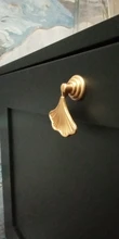 Cabinet Drawer Pulls-Knobs Furniture Dresser Wardrobe Cupboard Leaf Brass-Handles Gold