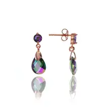 Мистические серьги-капли с кубическим цирконием