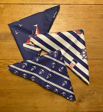 Pañuelos de algodón lavables para perro, bufanda para mascota grande, rayas azules, pajarita para gato, pañuelo para perro pequeño, accesorios para perro