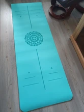Esterilla de Yoga de TPE con línea de posición, almohadilla de ejercicio deportiva de doble capa antideslizante de 6mm para principiantes, gimnasio en casa, Fitness, gimnasia, Pilates
