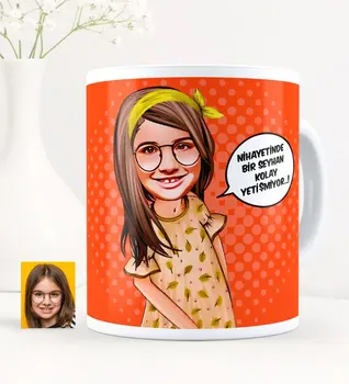 

Personalized Easy Grow Female Child Caricature Of White Mug cup-2