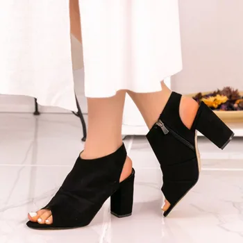 

Dolly Black Suede High-Heeled Women 'S Shoes, Open End, Wedding, Classic, High Heel, Suede, Stiletto Elegant Latest Fashion, Casual , Leather , Shoe , Sneaker , Platform , Bag , Prada