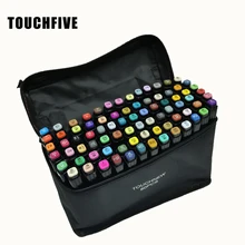 Touchfive набор маркеров для рисования 30, 40, 60, 80, 168 цветов, двойной кончик кисти, дизайн, спиртовые маркеры для набросков, товары для рукоделия