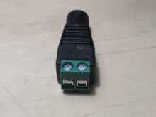 Adaptador de enchufe de corriente continua para cámaras CCTV, conector macho hembra de 2,1mm x 5,5mm