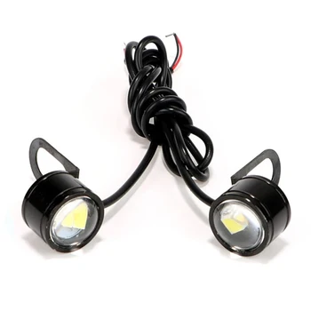 

2pc 12V Motorcycle Rearview Mirror Eagle Eye 3 LED Calor Optional Flash Strobe Light/Steady light