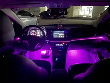 Light Atmosphere-Lamps Optical-Strip Car-Decorative Fiber LED Universal 8M RGB by 10-In-1