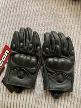 Guantes de motocicleta unisex de cuero y carbón para invierno, guantes de moto para hombre y mujer, para motocross, ATV