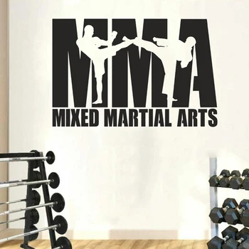 MMA Club Wall Stickers Vinyl Boxer Kickboxing Car Decals Free Combat Decor Murals Mixed Martial Arts Club Poster DW13070