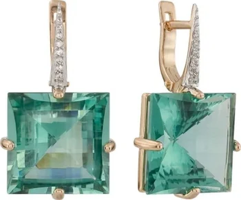 

Aloris earrings with quartz and cubic zirconia in red gold