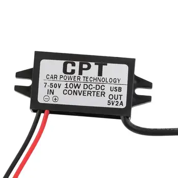 

Waterproof 7-50V to 5V 2A micro USB Converter Regulator Car power Short Circuit Protection Self-recovery