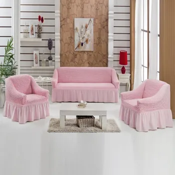 

Eurochelle on the sofa 3 seater + 2 armchairs with a skirt