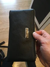 Wallet Male Clutch-Bag Card-Holder Coin-Purse Money-Pocket Lichee-Pattern Slim Genuine-Cow-Leather