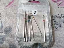 Rotery-fresas para taladro eléctrico, juego de 7pcs de brocas de diamante para limar y cortar cutículas y uñas en manicura y pedicura