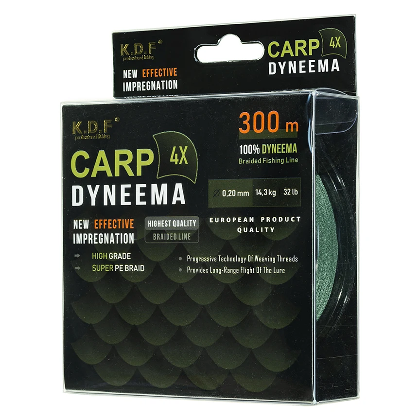 Плетеный шнур KDF Carp Dyneema 0 20 мм 300 м (18) | Спорт и развлечения