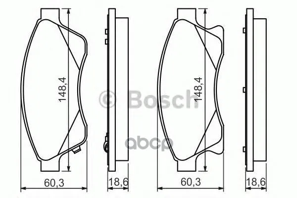 Колодки Тормозные Дисковые Chevrolet Cruze/Opel Astra J 15inch 10- Передние Bosch арт. 0986494433
