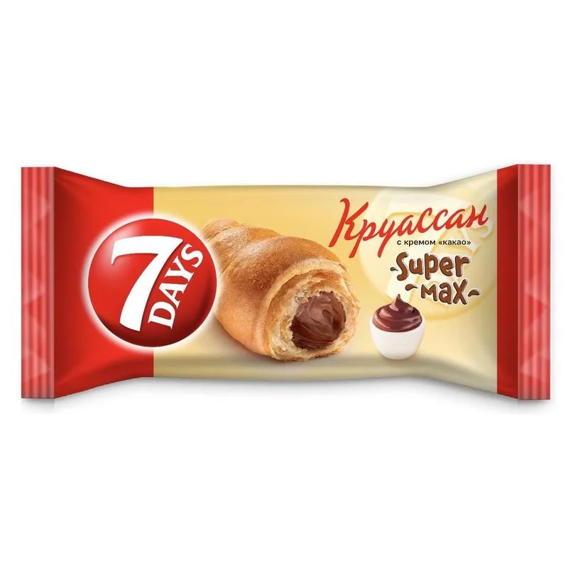 Круассаны 7DAYS с кремом какао 110г 10 упаковок|Выпечка| |