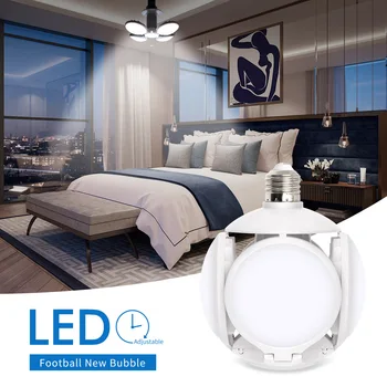 

E27 LED Folding lamp 40W AC 85-265V Cold White LED Bulb Bombilla Spotlight Lampada LED light football UFO lamp for home