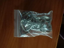 Más barato Mezclar 10 unids/pack ronda/corazón/Flor llaveros de Metal llavero con anilla Split anillos Unisex llavero accesorios DIY