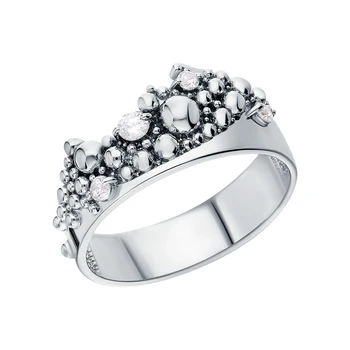 

Silver ring with cubic zirconia sunlight sample 925 test