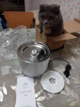 Dispenser-Container Fountain Cat-Bowl Water-Level-Display Electric-Water-Feeder Dogs