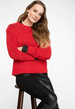 

DeFacto Women Simple Fashion O-neck Solid Knitted Pullovers Casual Loose Pullovers Sweatshirts Autumn New - J2215AZ18WN