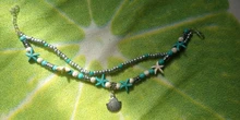 Vintage Cuentas de concha de mar tortuga tobillo para las mujeres hecho a mano con cuentas pulsera de tobillo joyería de pie pulsera tobillo femme