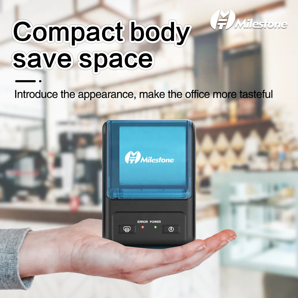 Milestone беспроводной мини-Термопринтер для чеков BT 58 мм Стандартный Android POS ПК