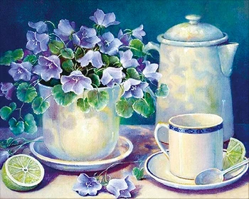 

Аж-1372 painting with rhinestones 'waiting for the evening'