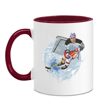 

Mug two-color Ice Hockey Player