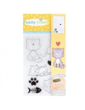 

SET 8 STAMPS FAMILY CATS