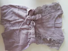 Pelele con diseño de encaje liso para bebé niña, ropa para bebé recién nacido, mono de manga acampanada con diadema de una pieza