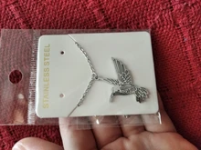 Jisensp Animal Simple collar de acero inoxidable collares de colibrí y colgantes cadena de clavícula tragar aves collar collares