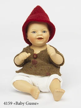 

Doll porcelain baby Gusse, 10 cm 10 cm