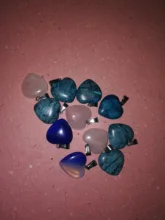 Piedra ópalo Natural de cristal de 20mm, dijes colgantes con forma de corazón para pendientes diy, collares, fabricación de joyas, cadena decorativa