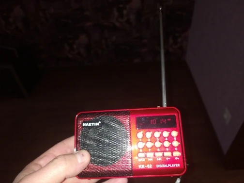 Отзыв о товаре Цифровой радиоприемник портативный мини FM-радио USB TF MP3 музыкальный плеер телескопическая антенна Громкая связь карманы приемник уличный K62 от пользователя S***v