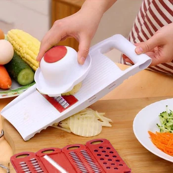 

5-in-1 Mandolin Grater Quttin White Red (28 X 11,3 x 3 cm)