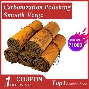 

Vintage home decor Book Chinese Cultural Classical Scroll Slip Bamboo Wooden Slips Billingual Book Art Of War For History Book