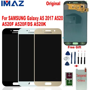 

IMAZ Original 5.2" For Samsung Galaxy A5 2017 A520 LCD Display Touch Screen Digitizer Replacement parts For A520F SM-A520F/K LCD